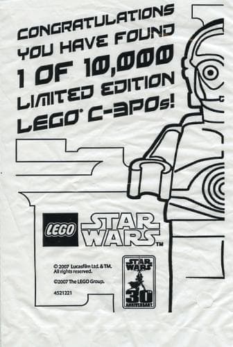 LEGO 4521221 Gold Chrome Plated C-3PO