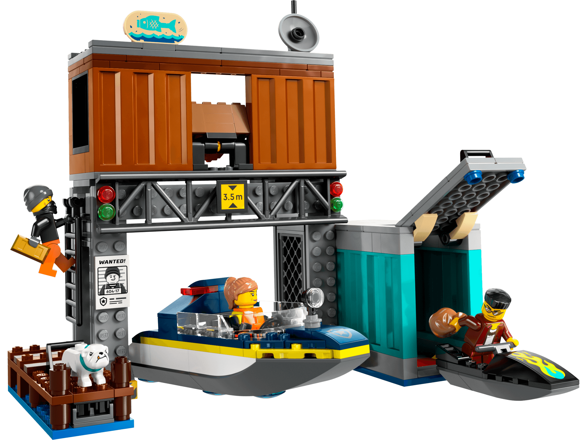 LEGO 60417 Police Speedboat and Crooks' Hideout