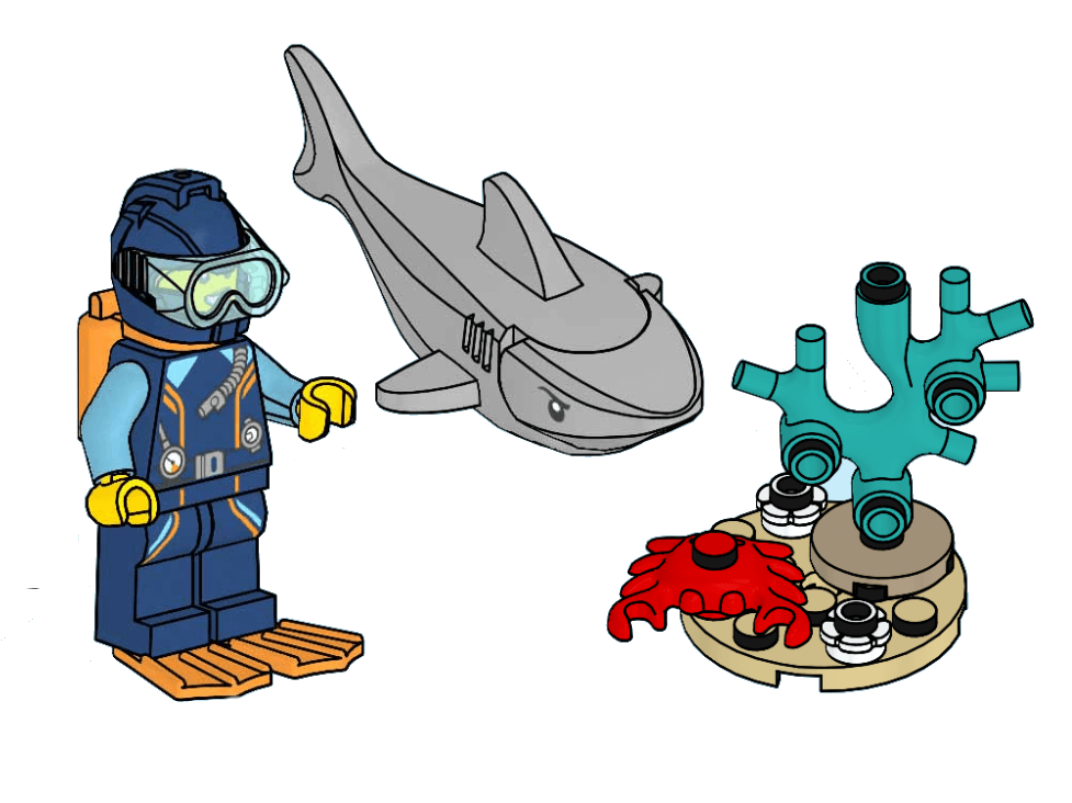 LEGO 952406 Diver and Shark
