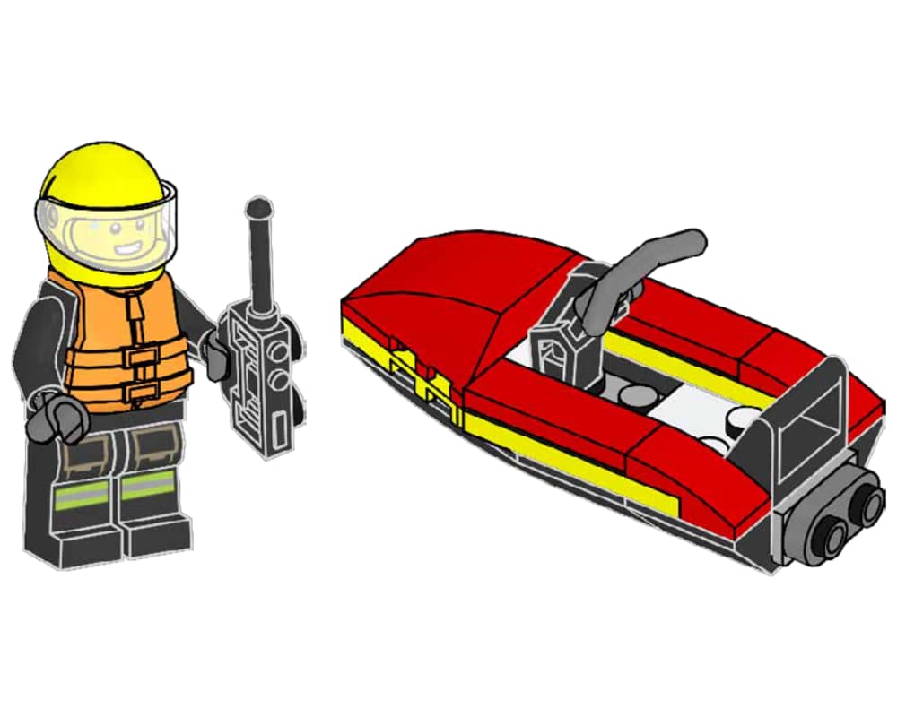 LEGO 952505 Fireman with Water Scooter