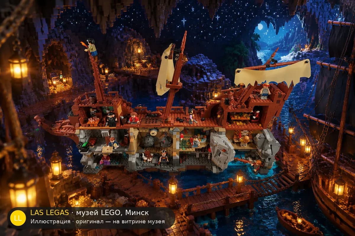 Иллюстрация: LEGO 21363 The Goonies в диораме своего сюжета