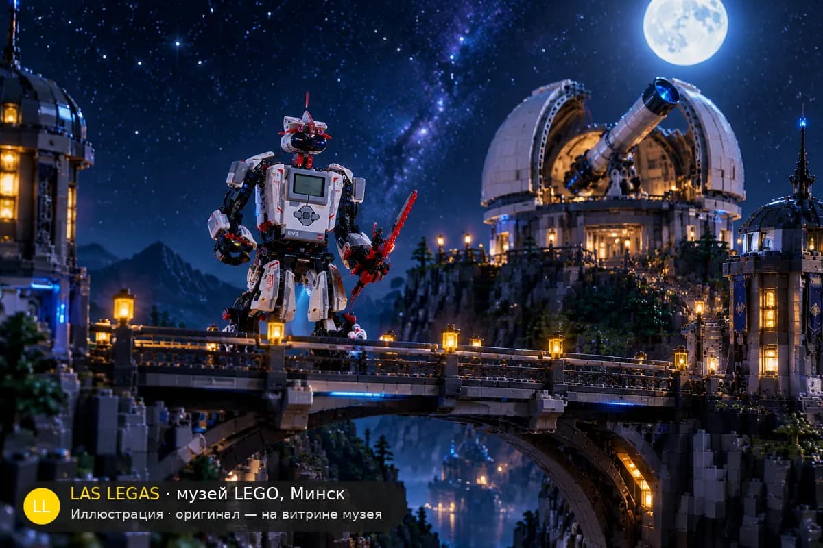 Иллюстрация: LEGO 31313 Mindstorms EV3 в диораме своего сюжета