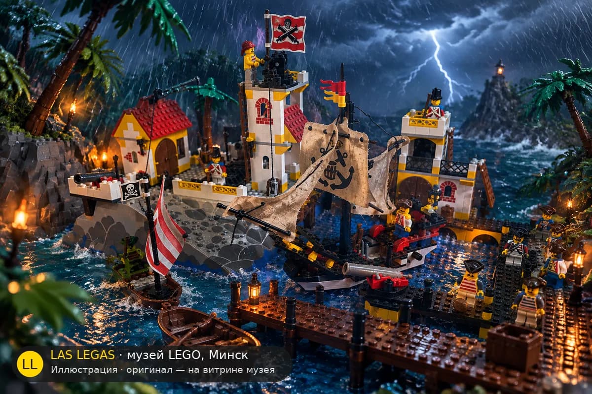 Иллюстрация: LEGO 6277 Имперский торговый пост в диораме своего сюжета