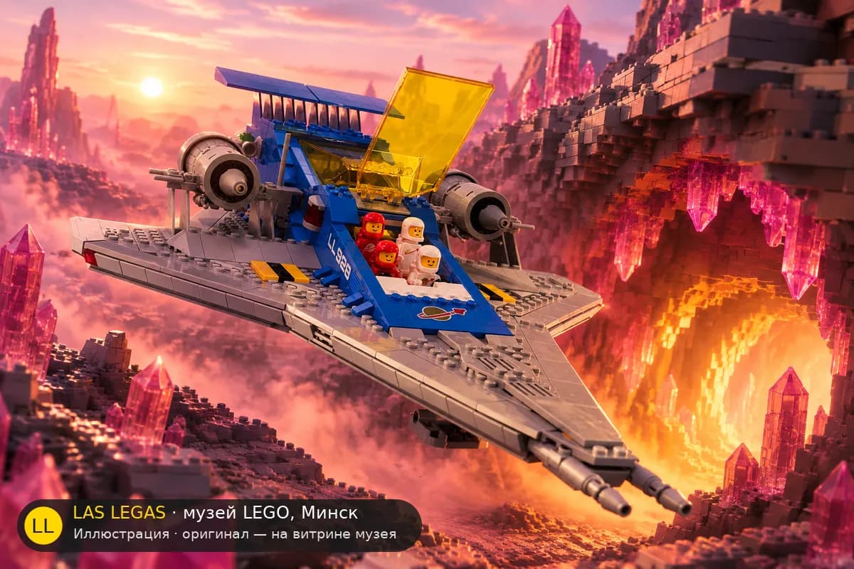 Иллюстрация: LEGO 10497 Галактический исследователь в диораме своего сюжета