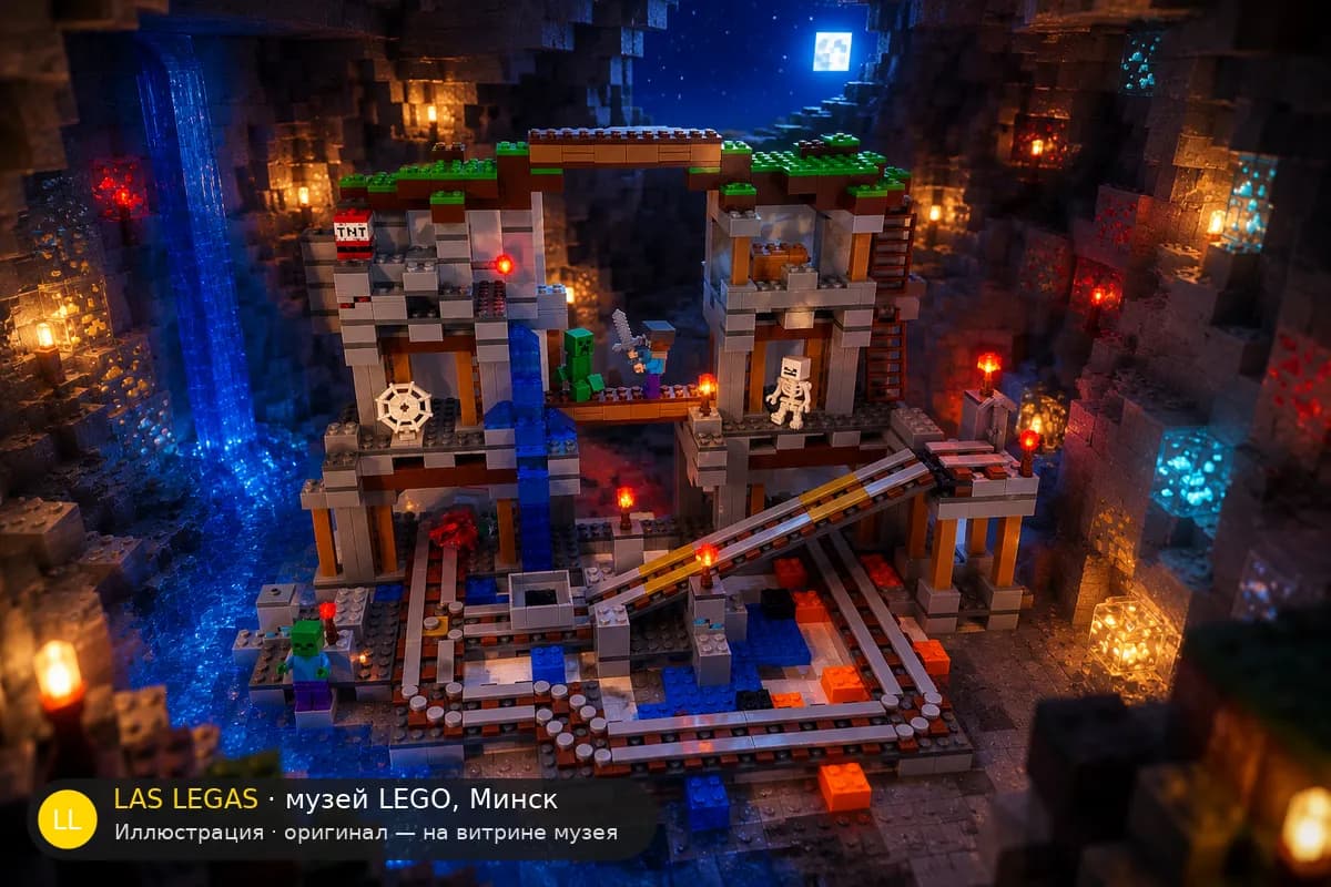 Иллюстрация: LEGO 21118 Шахта в диораме своего сюжета