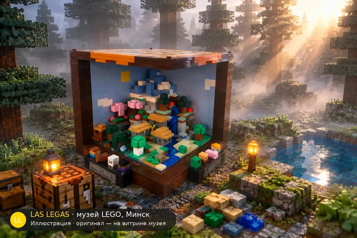 Иллюстрация: LEGO 21265 Верстак в диораме своего сюжета