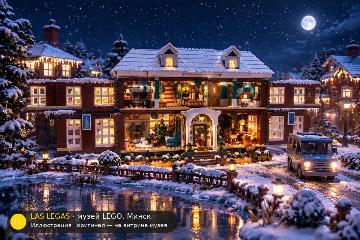 Иллюстрация: LEGO 21330 Один дома в диораме своего сюжета