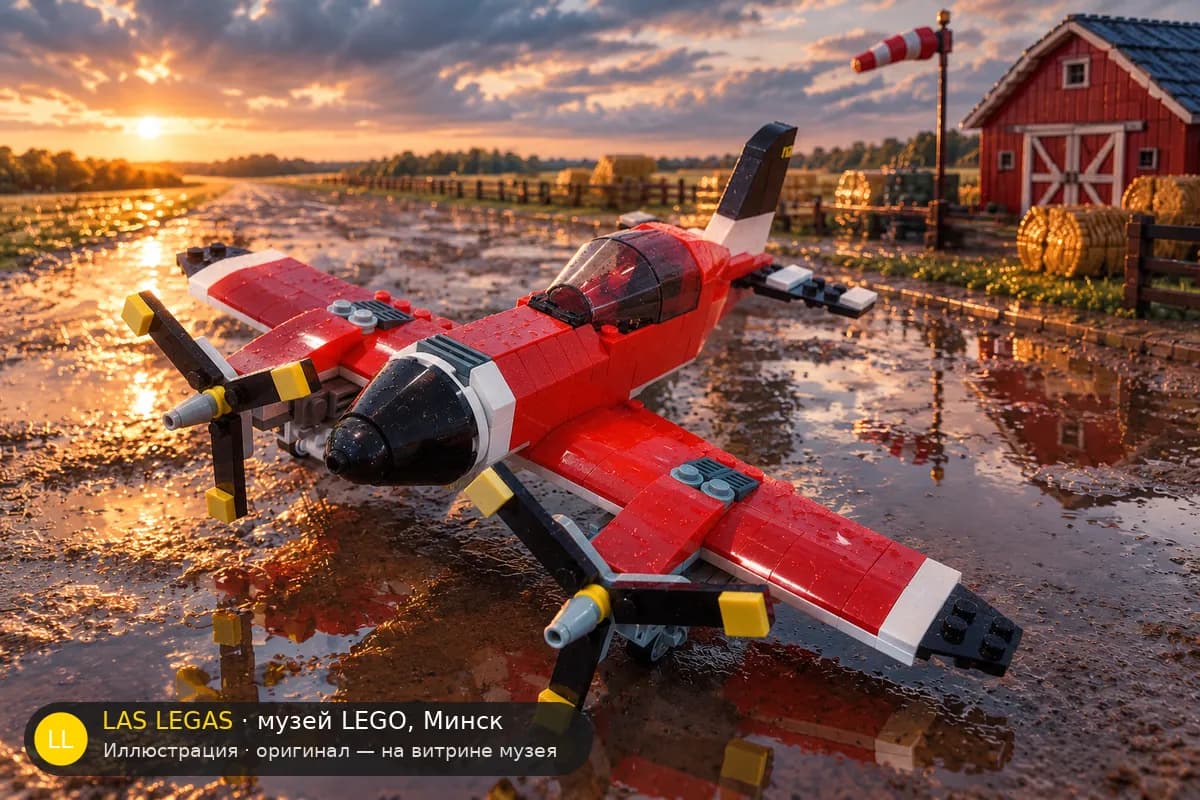 Иллюстрация: LEGO 31047 Винтовой самолёт в диораме своего сюжета