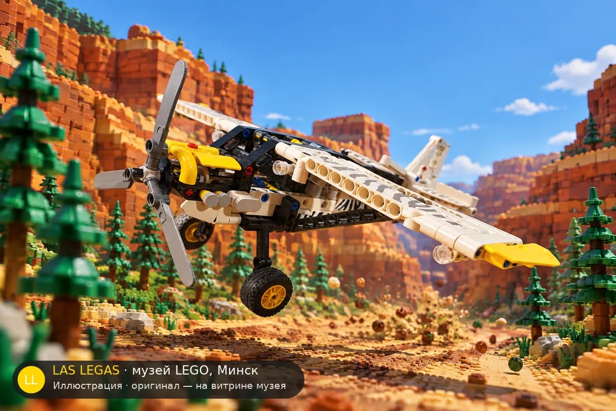 Иллюстрация: LEGO 42198 Самолёт для сафари в диораме своего сюжета