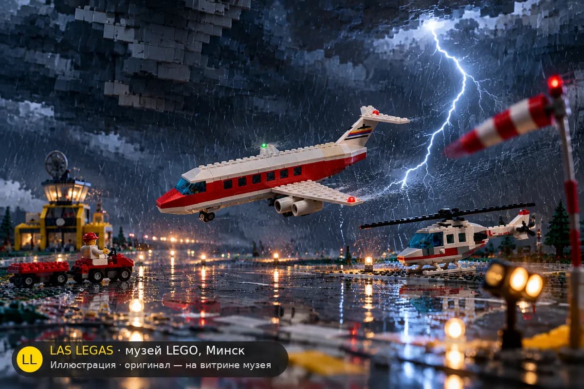 Иллюстрация: LEGO 6392 Аэропорт в диораме своего сюжета