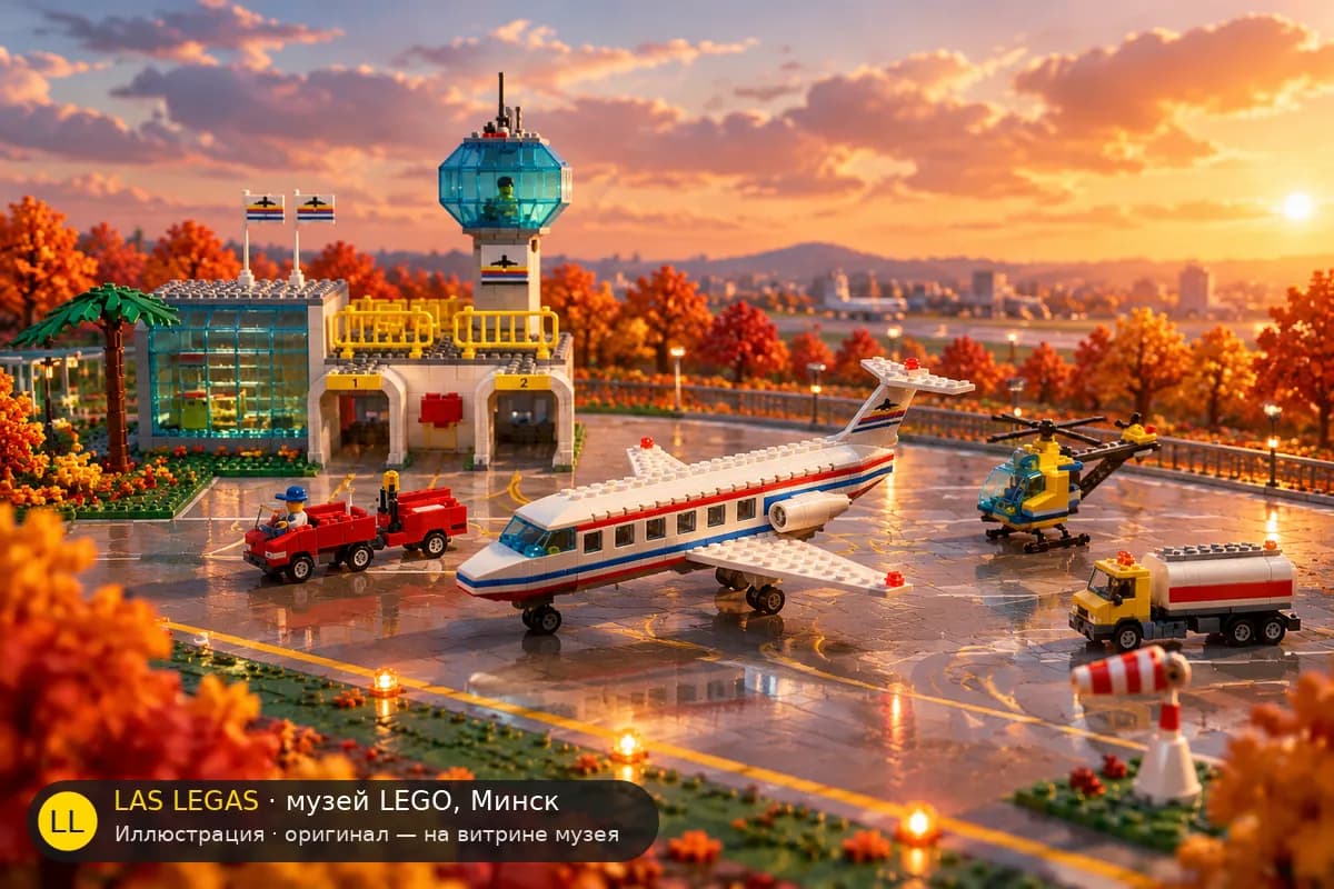 Иллюстрация: LEGO 6396 Международный аэропорт в диораме своего сюжета