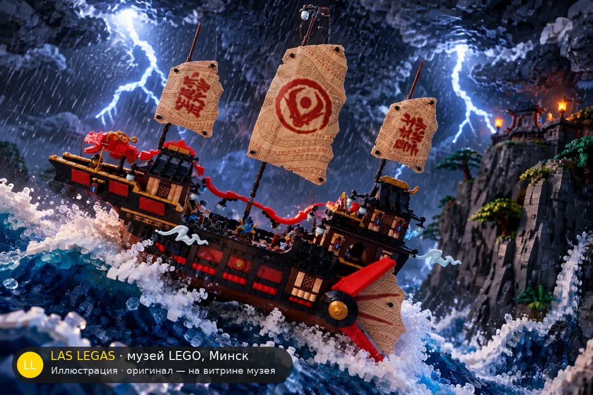 Иллюстрация: LEGO 71848 Храм «Дар Судьбы» в диораме своего сюжета