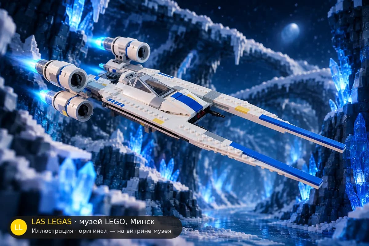 Иллюстрация: LEGO 75399 U-wing повстанцев в диораме своего сюжета