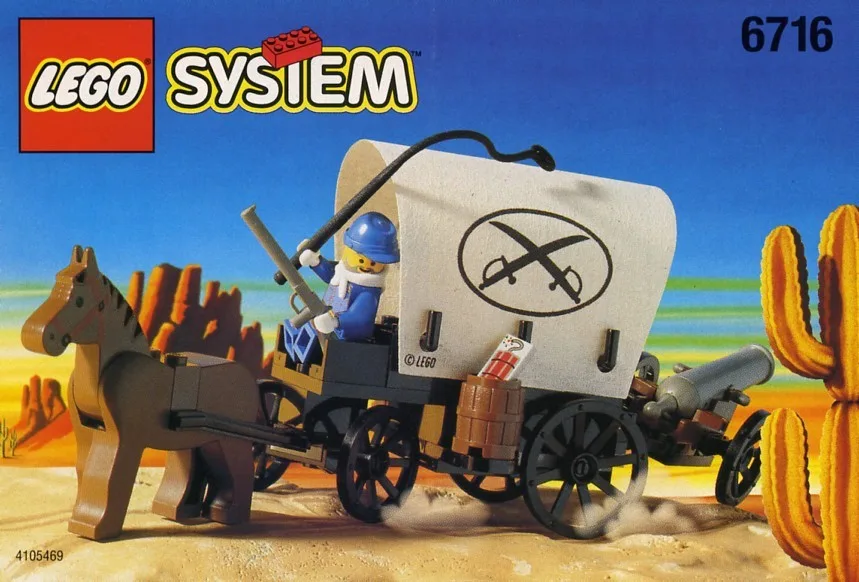 Covered Wagon 6716, серия Western, 64 детали, 1996 год