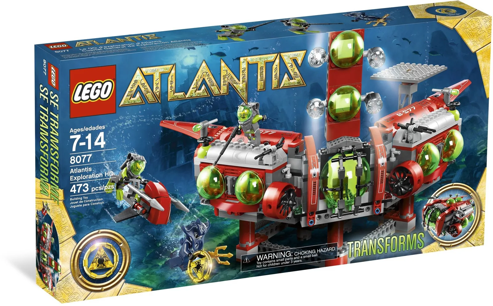 Atlantis Exploration HQ 8077, серия Atlantis, 473 детали, 2010 год