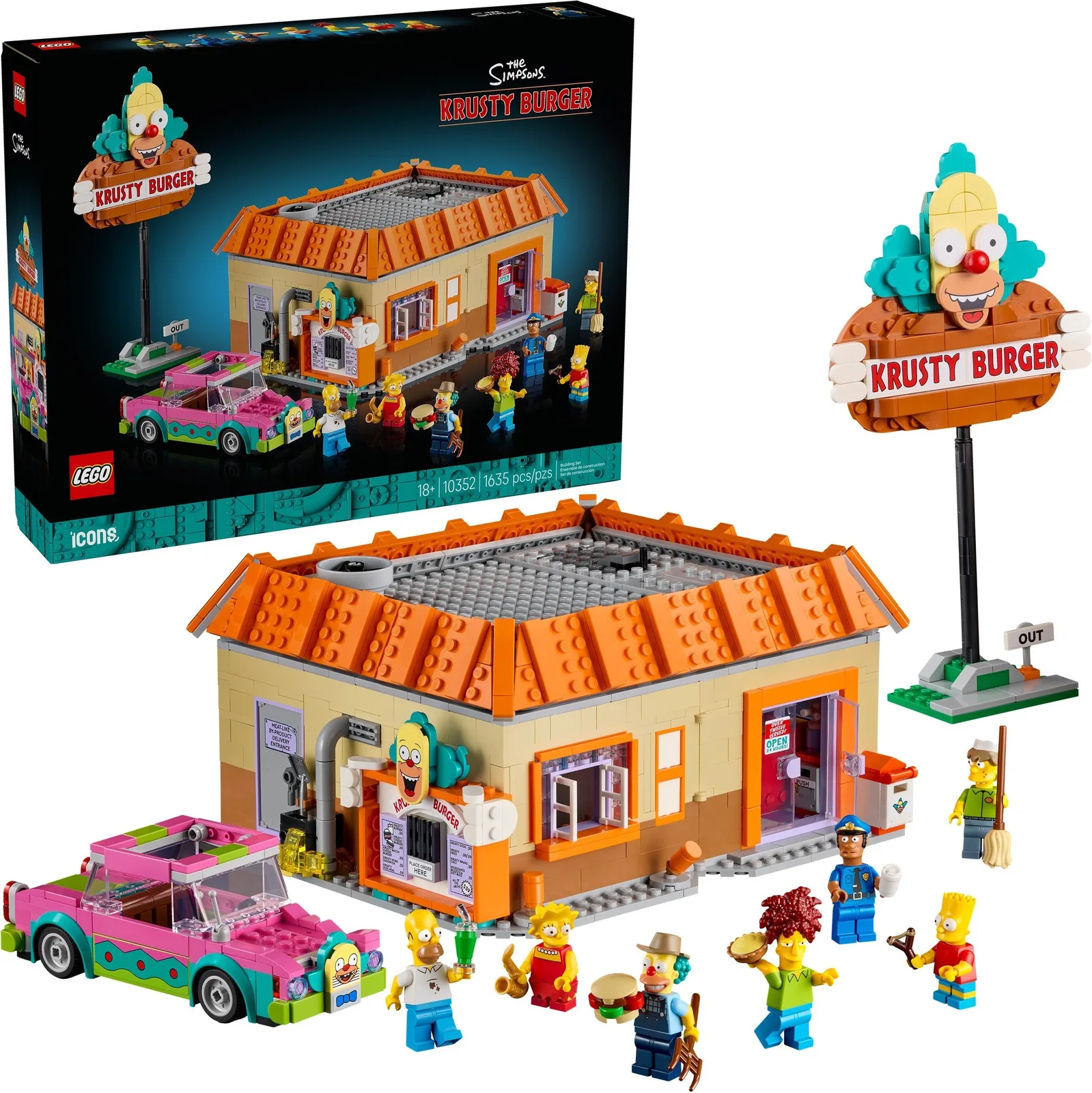 The Simpsons: Krusty Burger 10325, серия The Simpsons, 1635 деталей, 2025 год