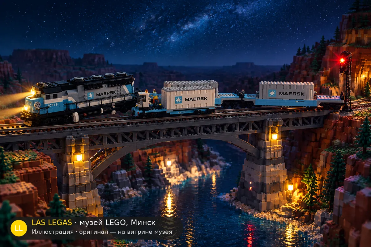 LEGO 10219 Maersk Train — экспонат музея Las Legas