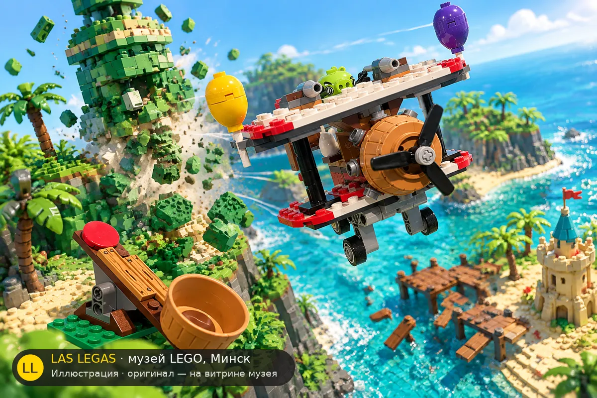 Piggy Plane Attack 75822, серия The Angry Birds Movie, 168 деталей, 2016 год